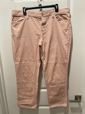 LOFT Blush Modern Boyfriend Jeans